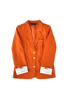 Orange and White Tailored Blazer