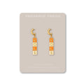 Vols Orange and White Dice Earrings