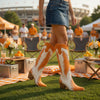 The Weekender Boot — Orange and White