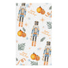 happy volidays nutcracker orange tea towel print