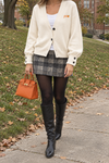 Off-white cardigan natural fall lifestyle image